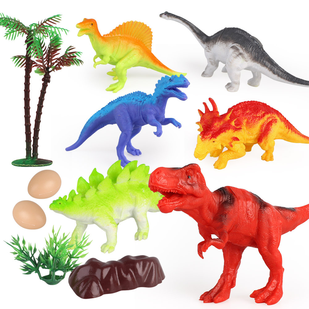 Factory direct sales of children's simulation, educational and fun dinosaur toys, static dinosaur model set series details Picture