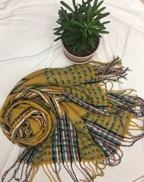 Hansel lady's style striped mika scarf for autumn and winter men's and women's wool scarves thickened warm plaid scarf