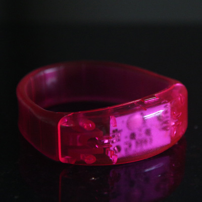 LED voice-controlled light-emitting bracelet LED light-emitting bracelet Vibrate button cycling sporting goods