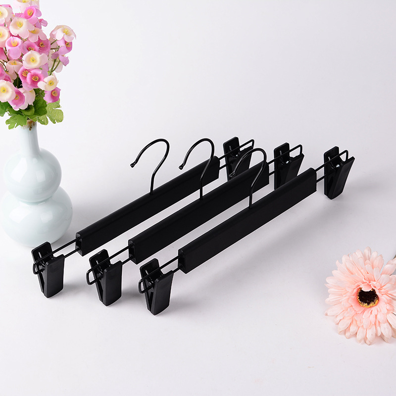 New high-end men black frosted non-slip plastic pants clip clothing store special pants rack drying rack wholesale thumbnail