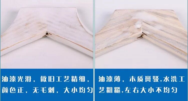 Clothing Store White Solid Wood Hangers Washed To Make Old Vintage White Wooden Clothes To Hold Clothes Hanging Pants Clip Custom Log Application Scenario
