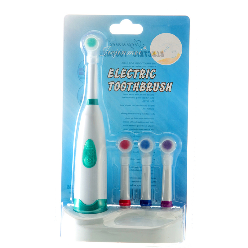 Manufacturers Direct Electric Toothbrush Waterproof Rotary Send Three Soft Bristle Toothbrush Head For Children And Adults details Picture