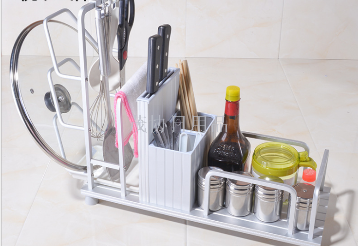 Space aluminum kitchen shelf store chopsticks tube kitchen knife block chopping block chopping board shelf multifunctional kitchen utensils and appliances knife rest