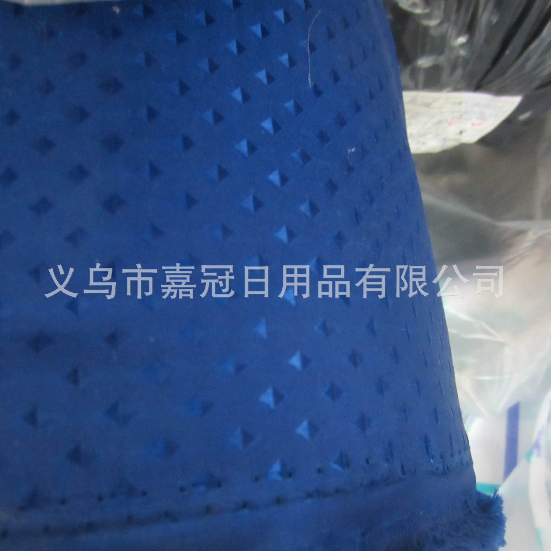欧式高档简约现代风格蓝色涤纶钻石纹浴帘防水防霉