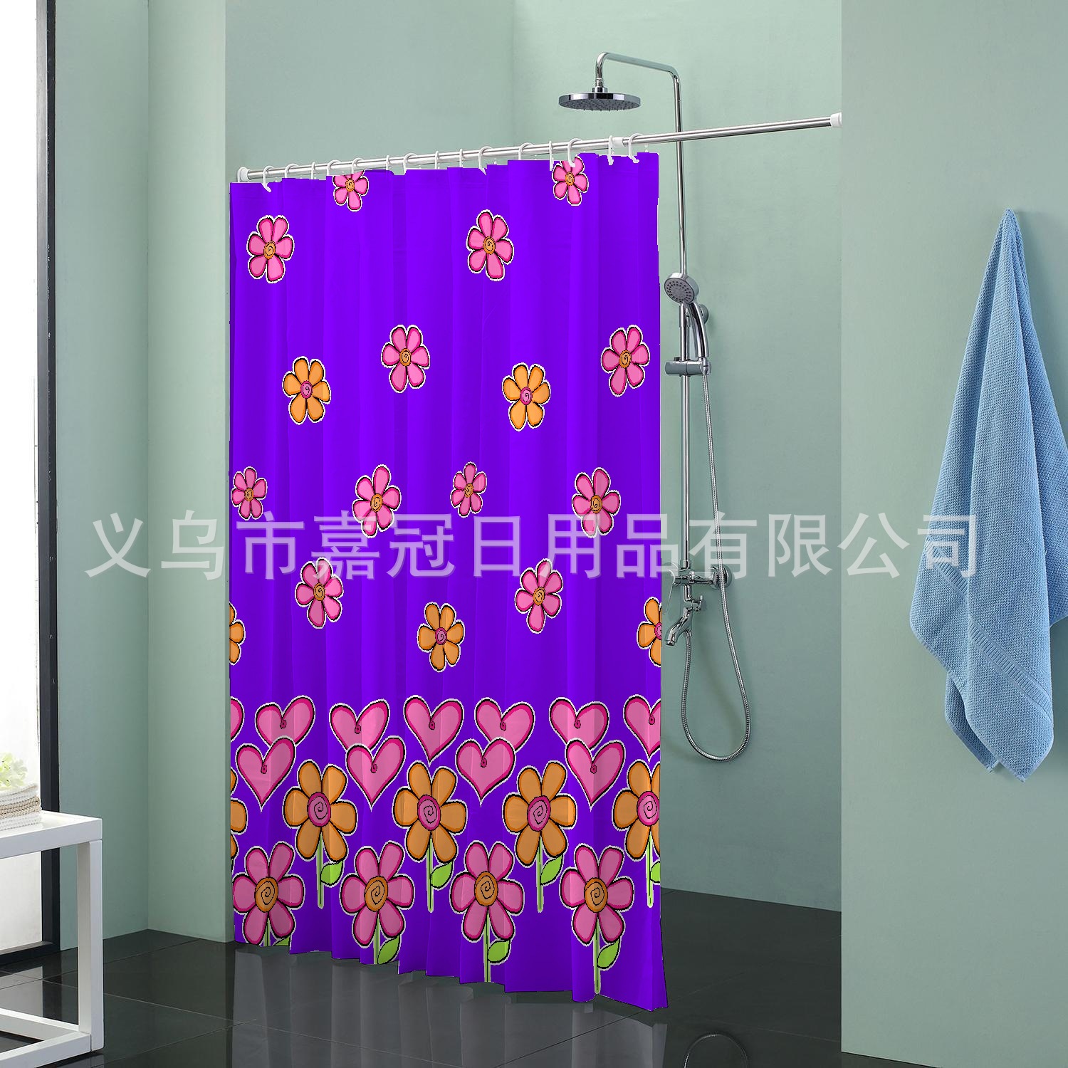 浴帘/涤纶/防水浴帘产品图