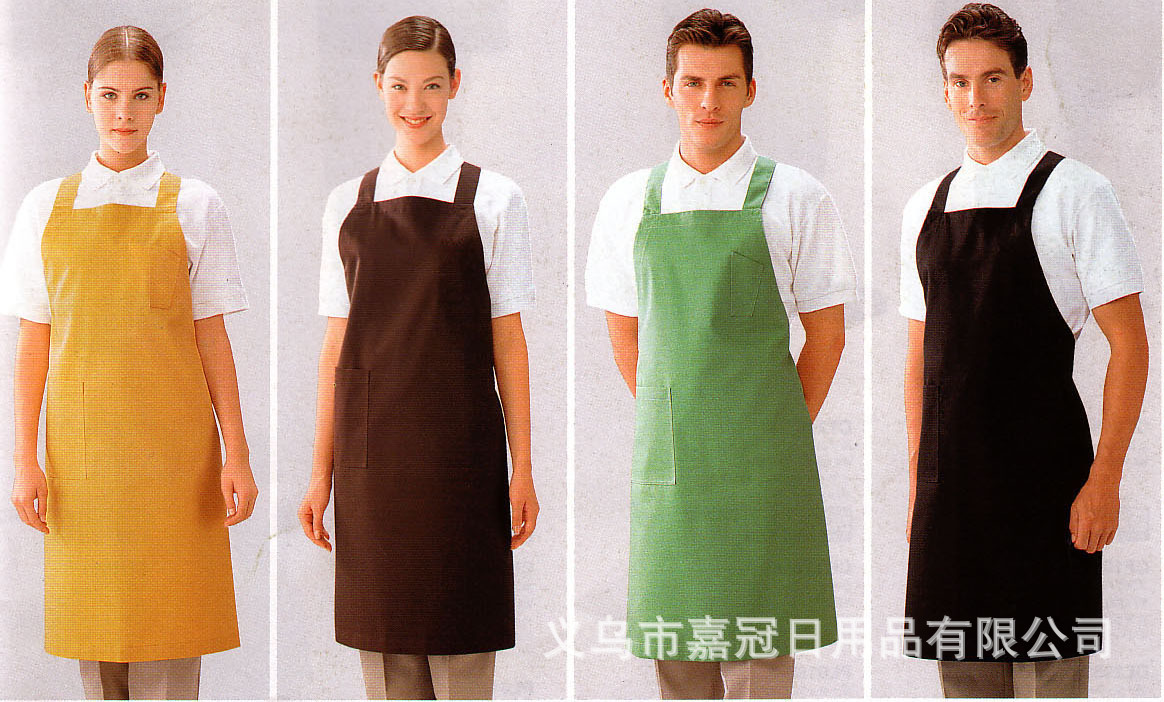 欧式彩色印花涤纶围裙 防水加厚不沾油 厨房用品