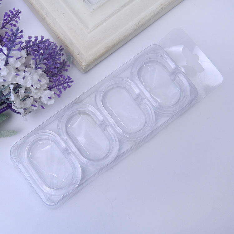 浴帘钩塑料透明C型浴帘环泡壳装坚固耐用