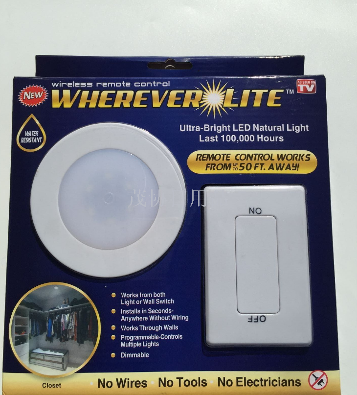 wherever lite 无线可定时壁灯 橱柜灯 拍拍灯多功能走廊灯小夜灯