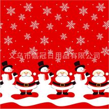 欧式圣诞系列红色圣诞老人雪花精装PEVA浴帘圣诞树浴帘布