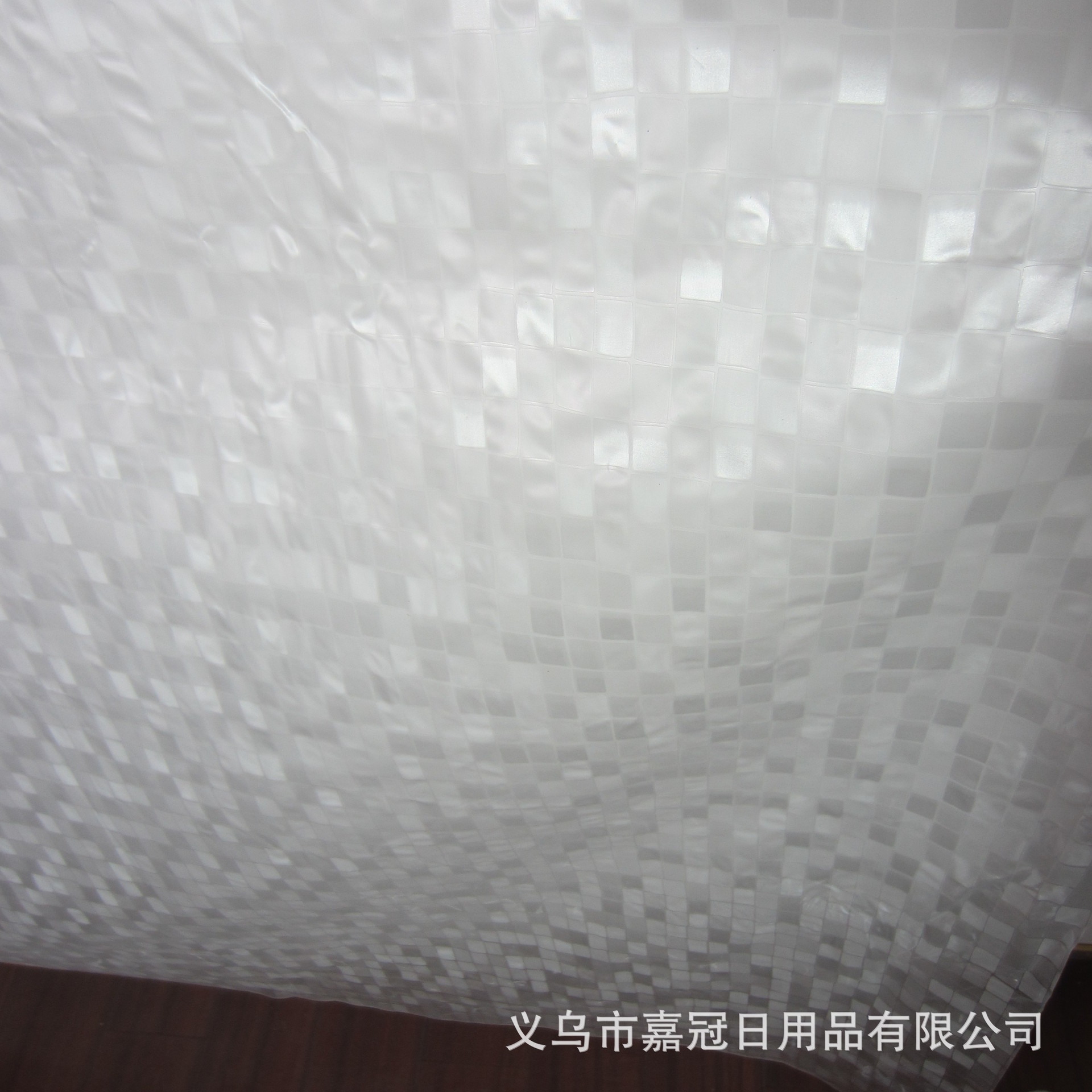 半透明创意3D马赛克PVC浴帘 防水加厚防霉环保无异味外贸出口