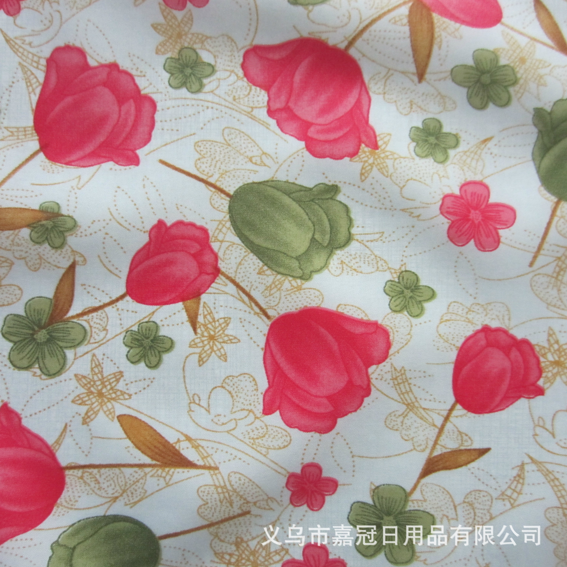 欧式红玫瑰印花图案涤纶浴帘 防水加厚防霉厂家外贸出口