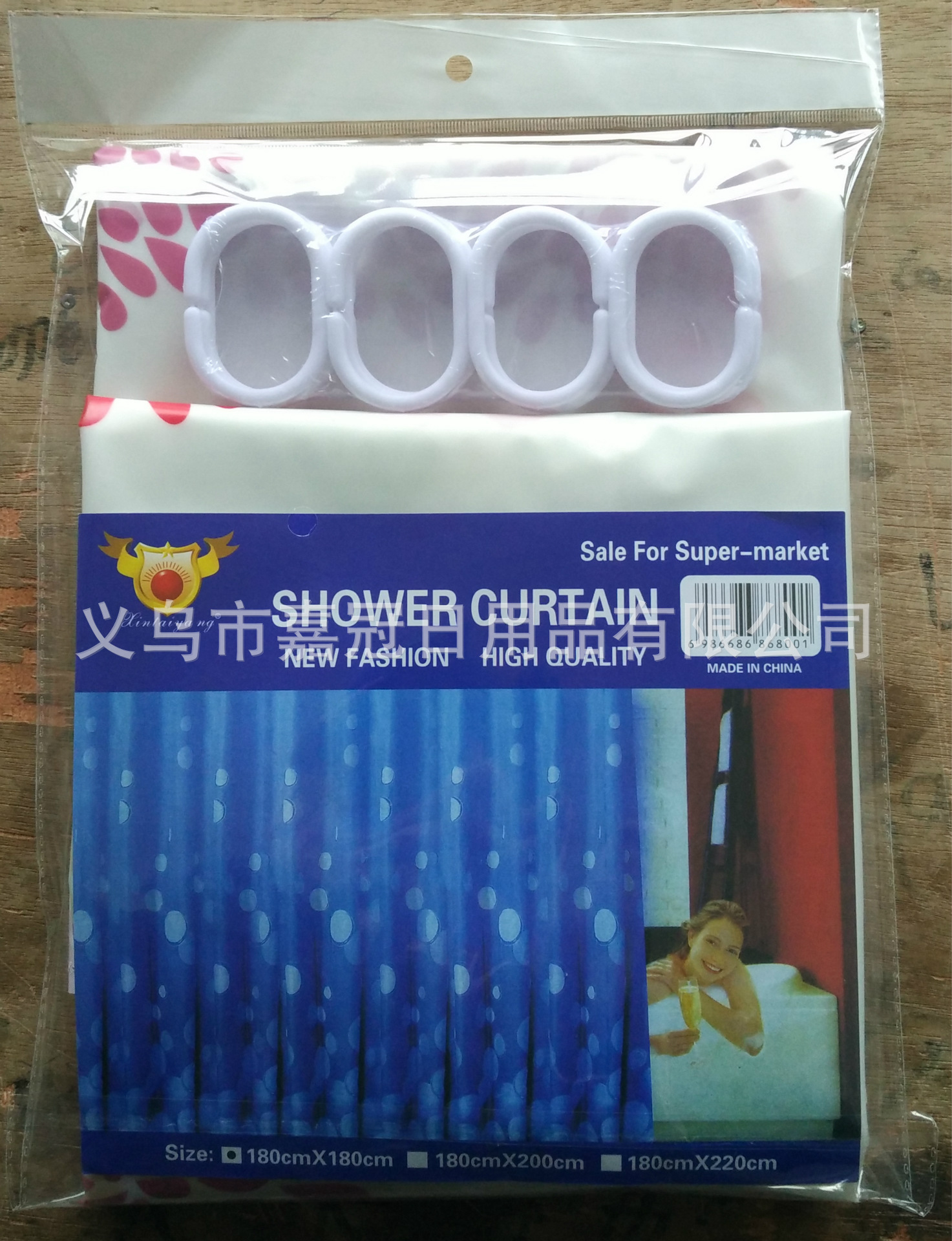 European and American household products printed PE shower curtain waterproof mildew free odor bath curtain