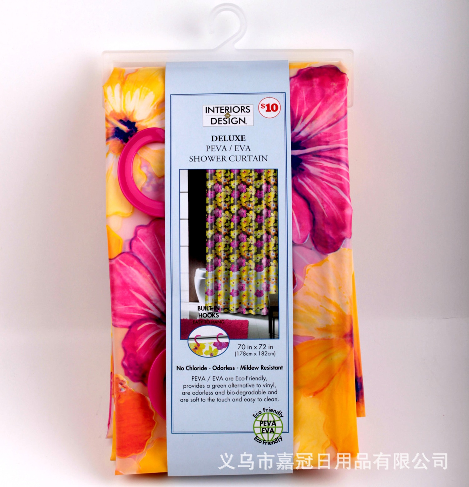 创意印花图案浴室帘 3D浴帘 防水加厚防霉 EVA环保材料