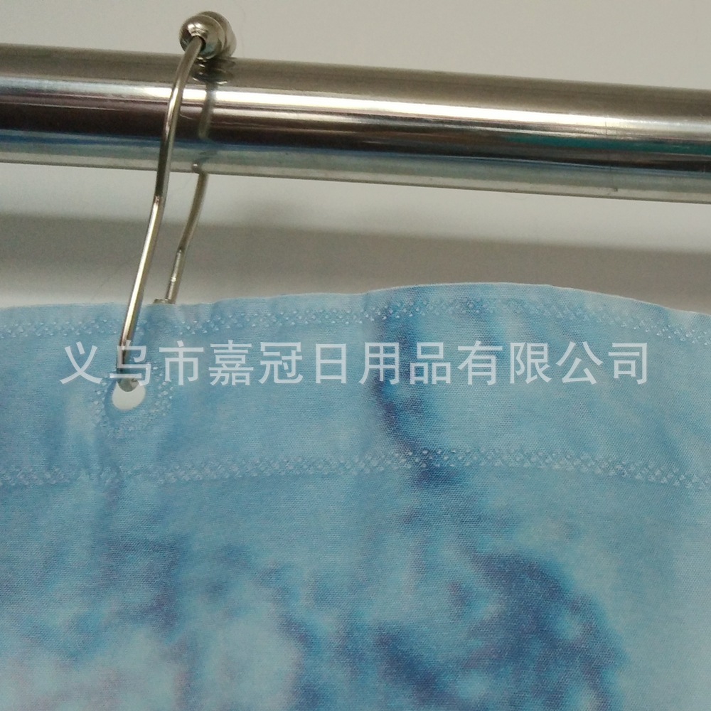 The blue underwater world Marine biological printed PEVA bath curtain is environmentally friendly and thickened Specification image