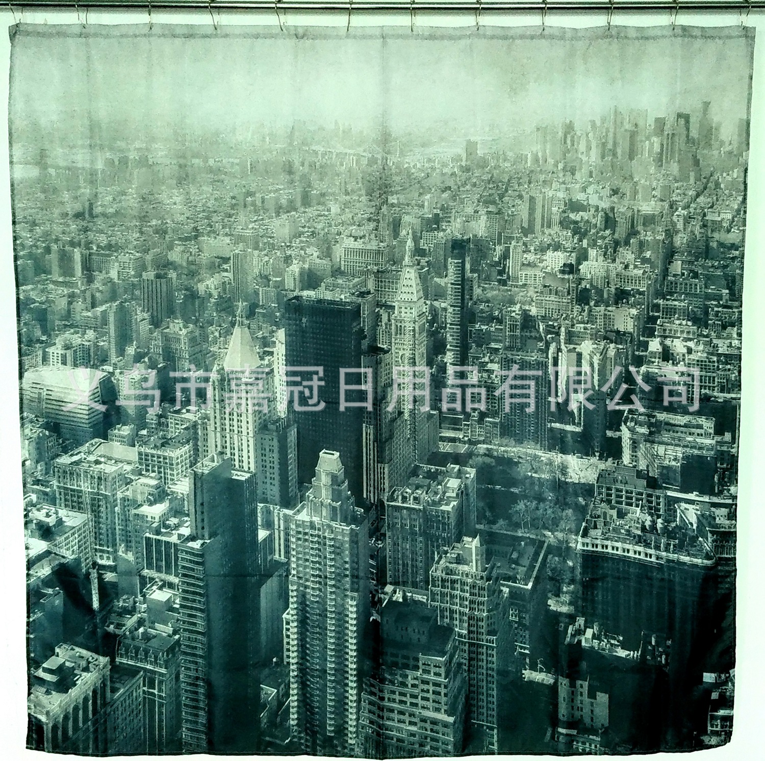 欧式街景美国纽约城市建筑海报涤纶浴帘加厚防霉防水