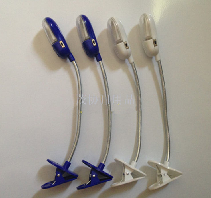 Mini LED clip book lamp reading lamp can twist small night light creative reading lamp bedside table lamp