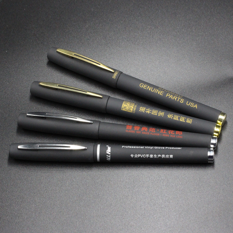 厂家直销 广告笔批发塑料笔 碳素水笔 喷胶中性笔 水性笔 签字笔细节图