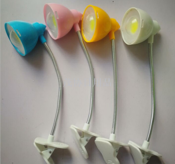 Flexible LED clip lamp mini reading lamp Reading Artifact Portable case COB clip lamp