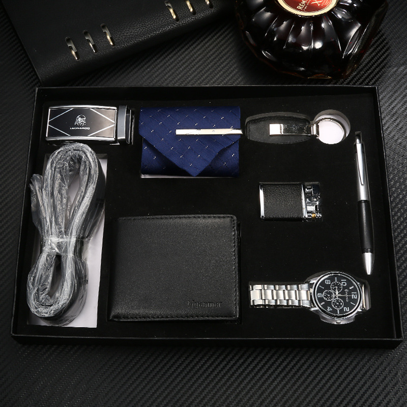 男士礼品皮带 钱包手表套装多件套广告商务打火机钥匙扣礼品定制图