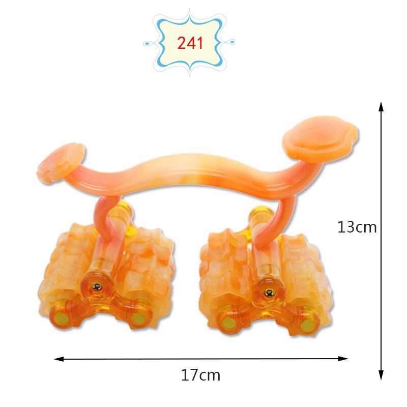 241手动四轮塑料仿玉石滚轮按摩月球车腿部肩部背部经络推按摩器