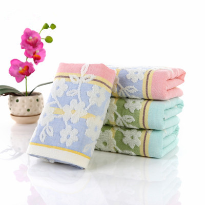 Factory direct sales of pure cotton towels, double-layer fabric plum blossom all-cotton fashionable towels Specification image