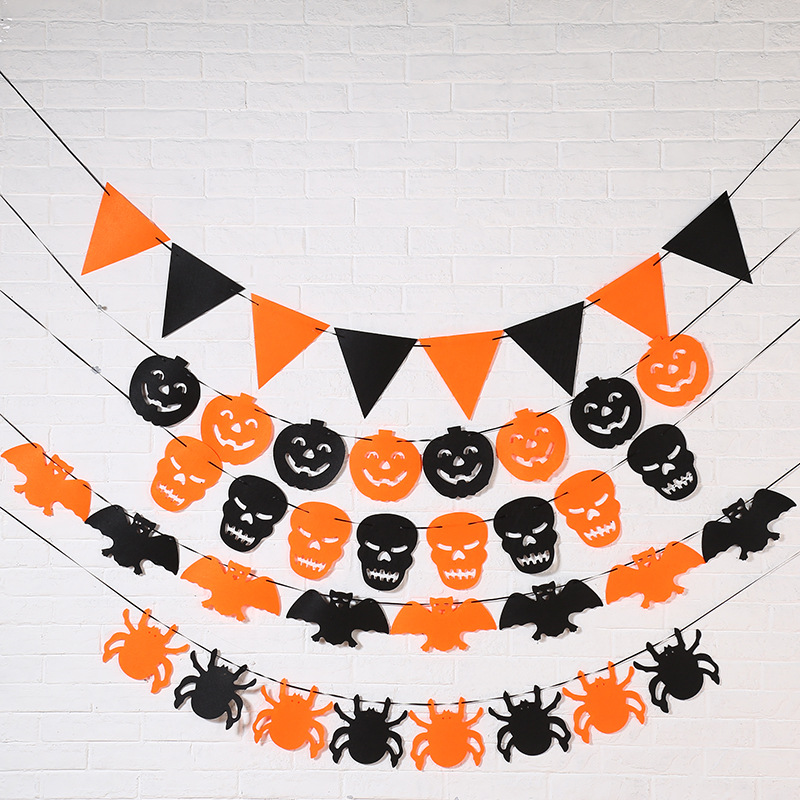 Halloween venue KTV bars set up props decorated non-woven pennant pennant ghost flag thumbnail