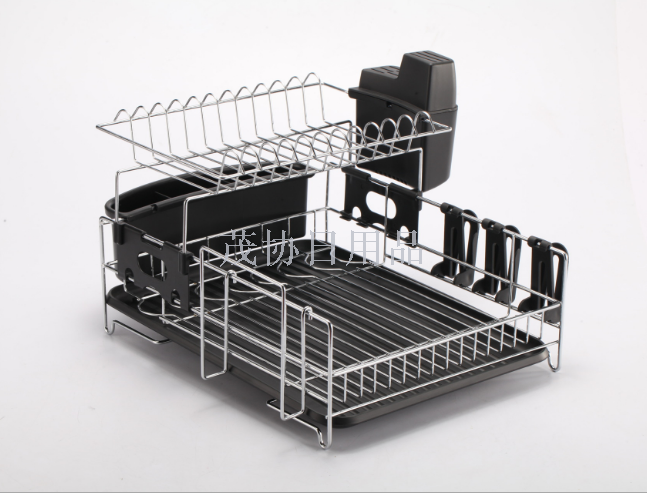 304 stainless steel double-layer dish rack kitchen asphalt bowl rack kitchen racks