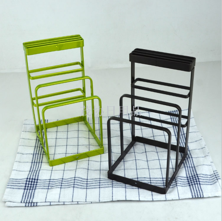 Stainless steel cutting board rack with magnetic kitchen cutting board knife rack