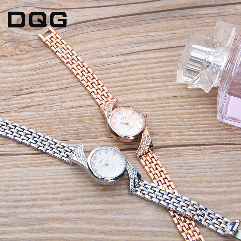 DQG正品镶钻玫瑰金手链白领少妇学生妹都喜爱手表厂家支持代发细节图