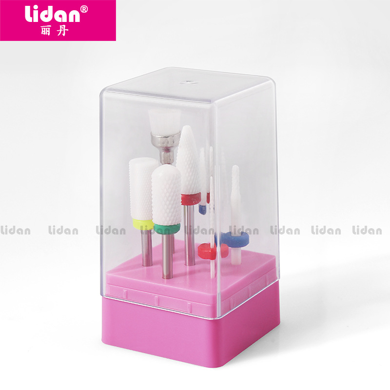 丽丹LIDAN 美甲陶瓷打磨头粉尘刷套装 卸甲去死皮电动打磨机钻头细节图