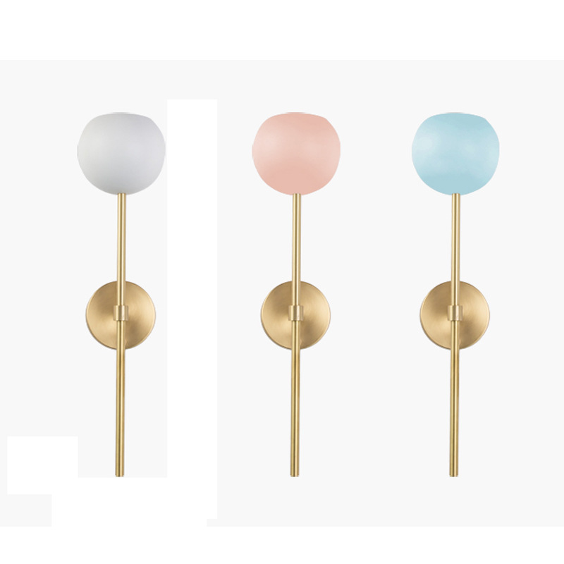 Macaron wall lamp post modern contracted room bedroom bedside lamp corridor living room background wall lamp