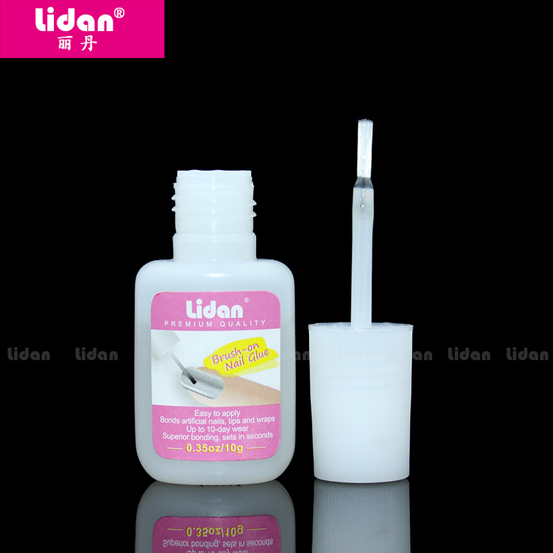丽丹美甲胶水美甲贴钻假片专用 美甲专用胶水指甲胶水10g带刷产品图