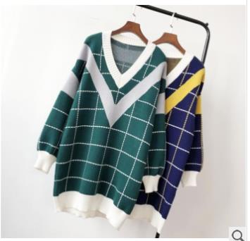 Lazy woman pullover loose long sweater dress Instagram super fire knitwear at the beginning