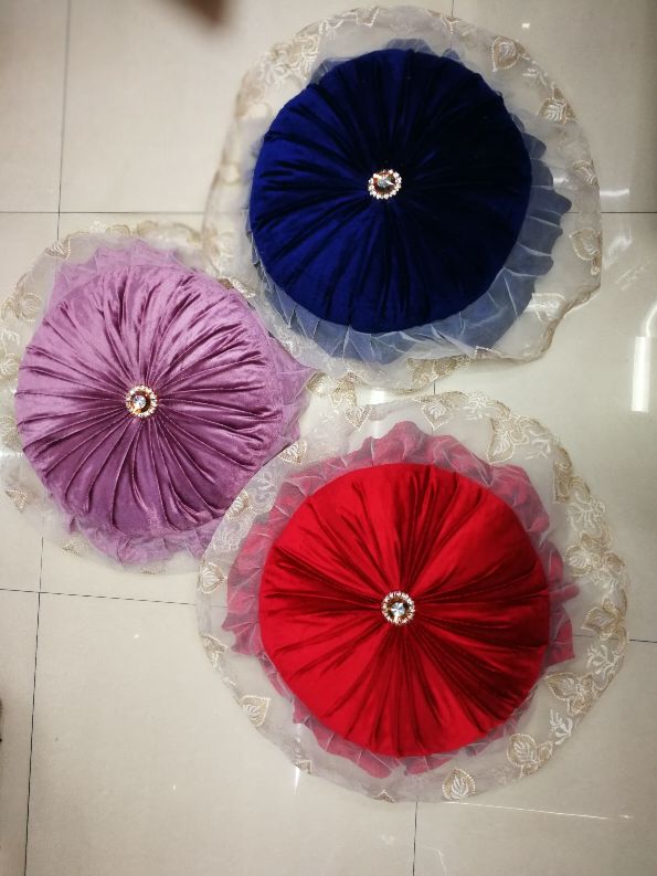 The Nanhe velvet lace ruffled intaglio cushion cushion, waist cushion, and square pillowcase