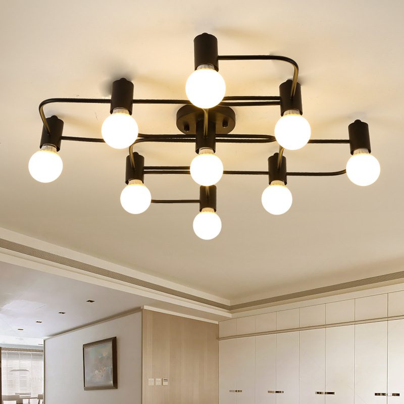 Bedroom lamp Master bedroom lamp modern simple LED Nordic creative personality small living room ceiling lamp