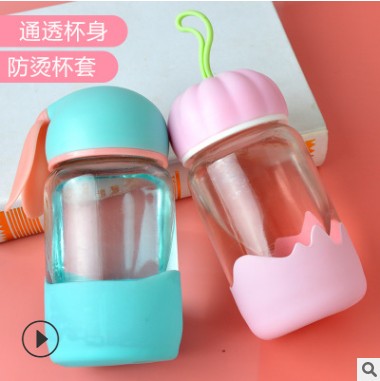 Creative Glass Mushroom Water Cup Opening Giveaway Advertisement Gift Cup Cute Pumpkin Cup details Picture