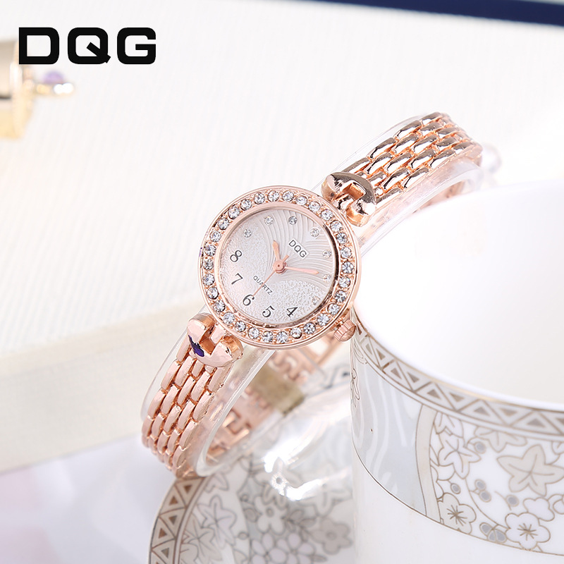 正品DQG女士手链手表镶钻女表学生女士石英时装表厂家直销一件代
