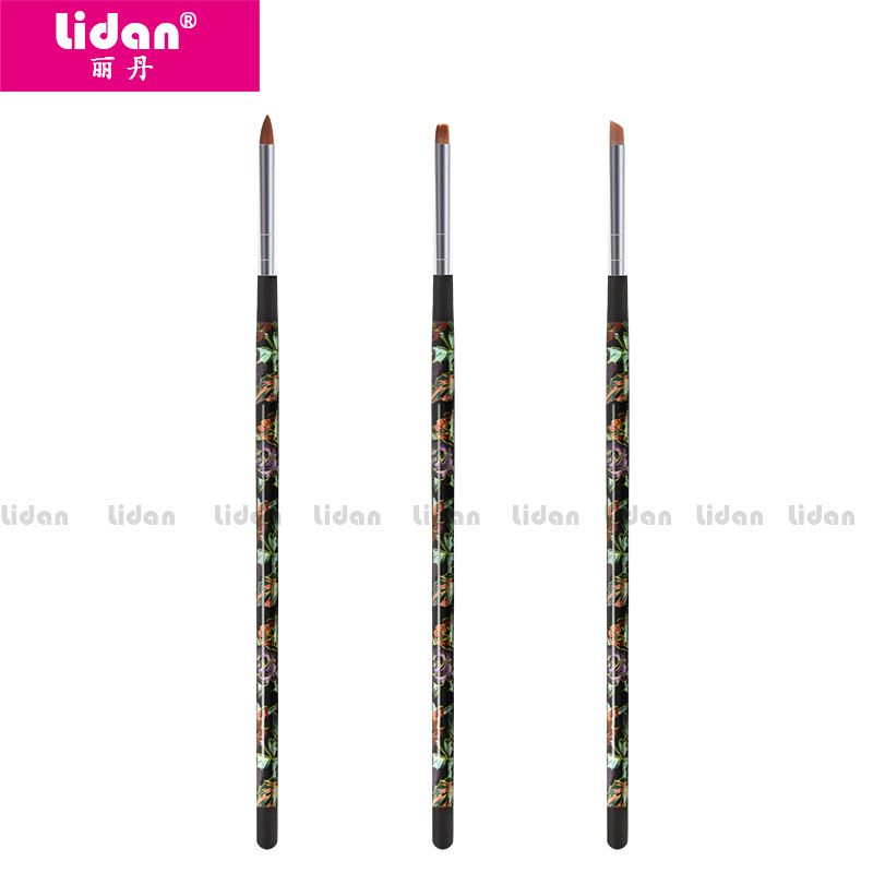 Lidan Nail Art Brush set, 3-piece printing stick, Crystal Light therapy Painting Pen set, nail art painting tools Specification image
