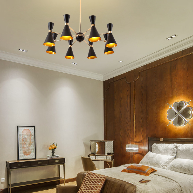 Postmodern minimalist glass chandeliers, Nordic living room, dining room, study, bar counter, barber shop, hotel engineering lights full figure