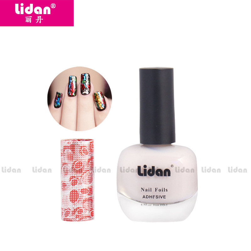 LIDAN Nail Art Starry Sky Glue Set DIY Heat Transfer Nail Sticker Laser Irider Starry Sky Paper Combination Set details Picture