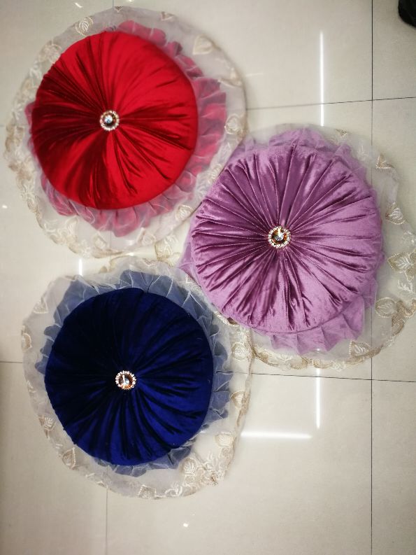 The Nanhe velvet lace ruffled intaglio cushion cushion, waist cushion, and square pillowcase details Picture