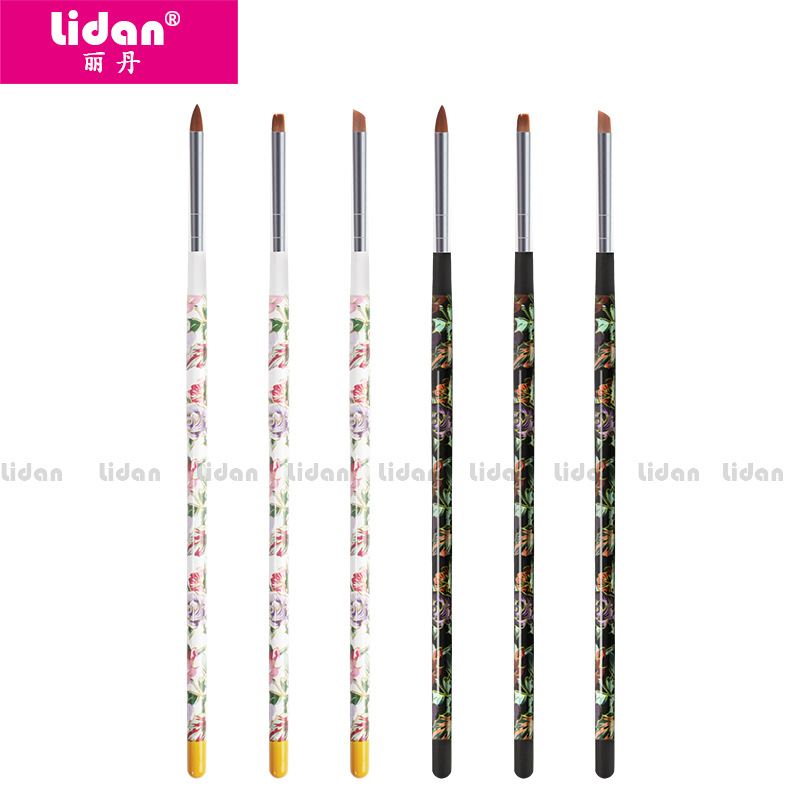 Lidan Nail Art Brush set, 3-piece printing stick, Crystal Light therapy Painting Pen set, nail art painting tools details Picture