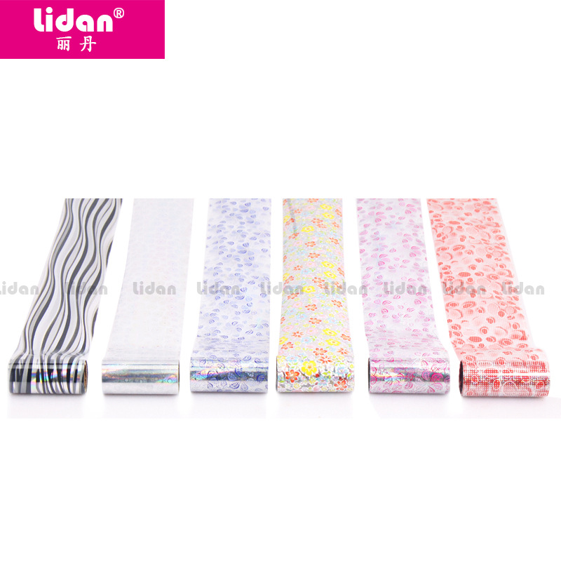 LIDAN Nail Art Starry Sky Glue Set DIY Heat Transfer Nail Sticker Laser Irider Starry Sky Paper Combination Set Application Scenario