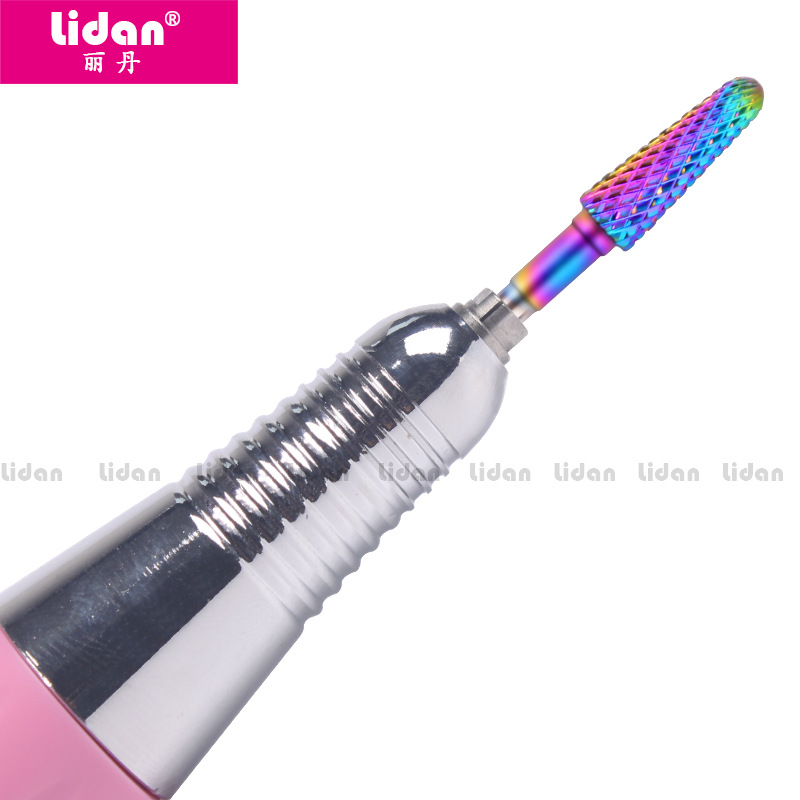 LIDAN Cross-border Nail Tools Tungsten Steel color-coated Grinding Head Set, 7-piece set for grinding, Polishing and dead skin removal Application Scenario