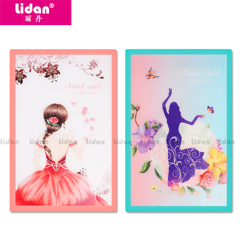 Lidan Nail Art Color Card, 96-color nail polish gel color display board, special embedded nail plate box for nail salons Specification image