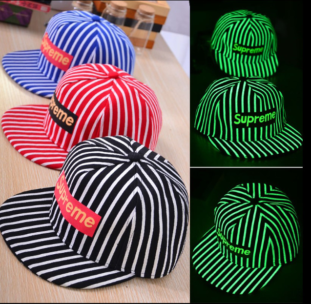 Full-piece LED light shining effect, baseball cap, big head cap, custom light cap