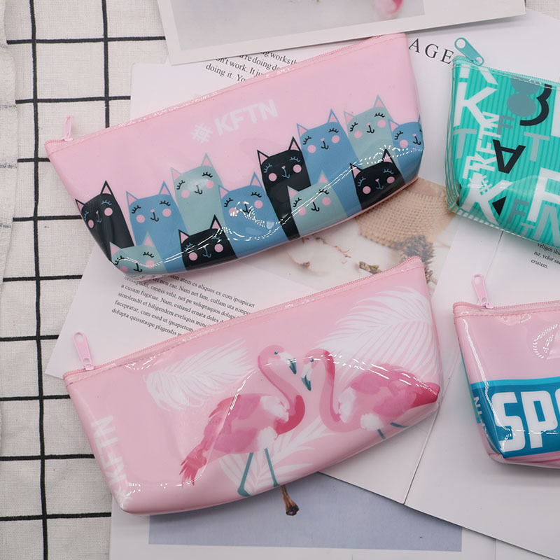 厂家直销小仙女笔袋简约文具袋 PVC化妆袋 创意韩国多功能收纳袋产品图