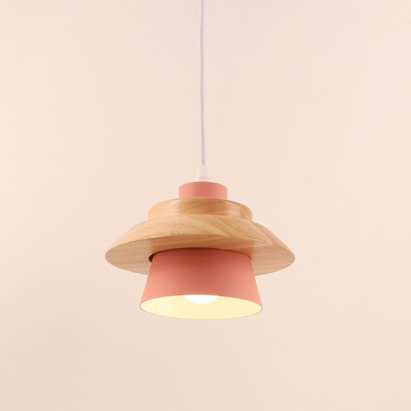 Nordic simple and modern colorful macaron wood art, dining room, bedroom, bedside, personalized bar counter, creative chandelier Specification drawing