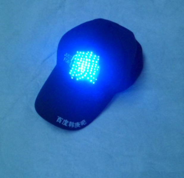 Fashion LED light cap fiber baseball cap