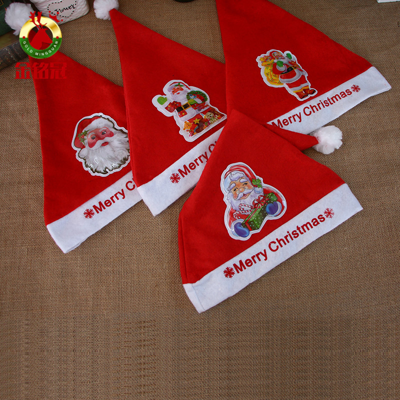 圣诞装饰品节日布置装饰用品发光头饰带灯圣诞帽细节图